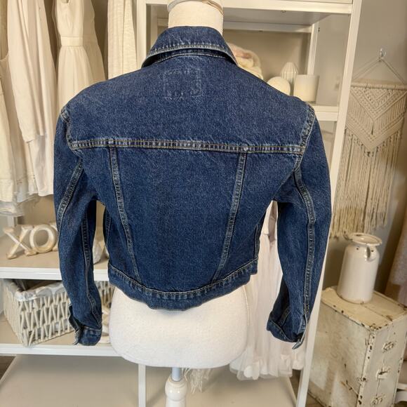 Old Navy Women's Size XS Denim Cropped Button Up Jacket #3280 - Picture 4 of 10